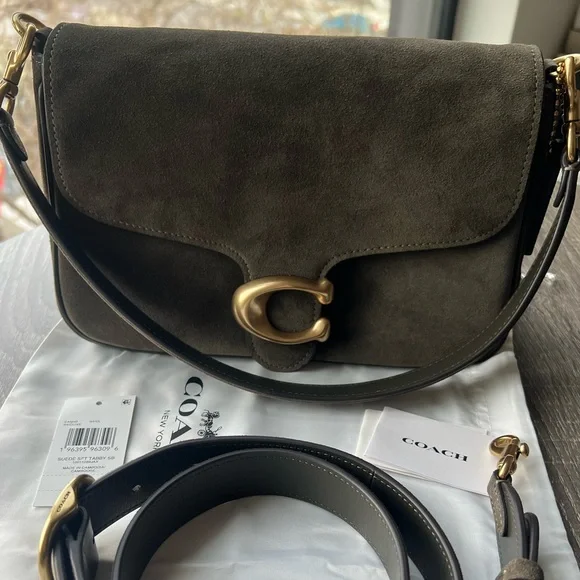 Coach Soft Tabby in Olive Suede - Picture 1 of 12